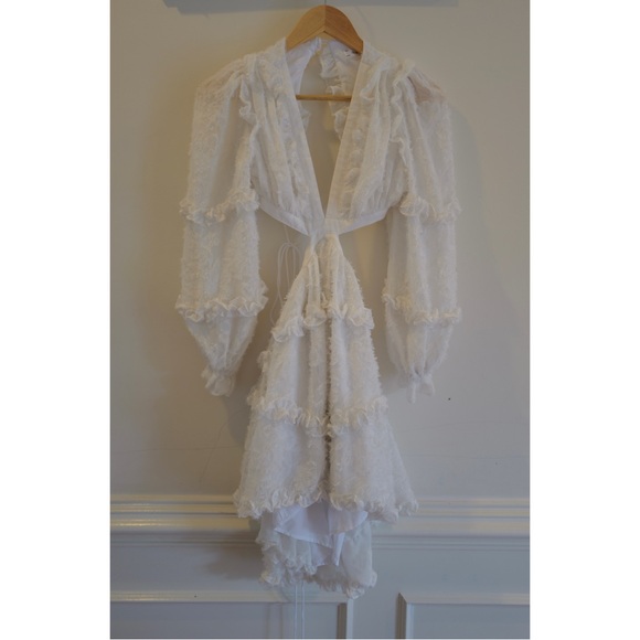 White Ruffled Dress - Picture 3 of 4